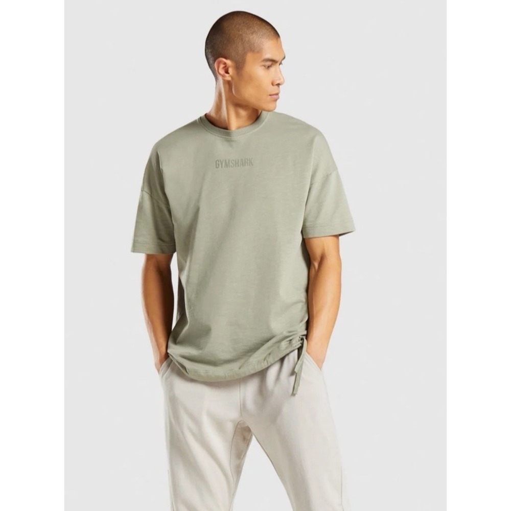 Gymshark Restore Cinch Waist T-shirt Light Green / Men's Large